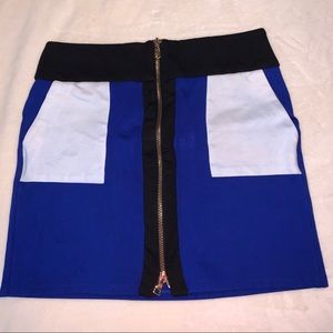 INC Front Zip Mini Skirt Bold